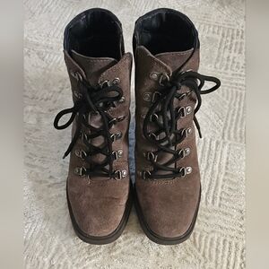 Lucky Brand Womwn's Brown Lace Up Boots